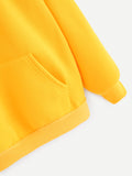 Raglan Sleeve Kangaroo Pocket Hoodie -  Lovely Dealz