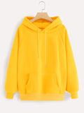 Raglan Sleeve Kangaroo Pocket Hoodie -  Lovely Dealz