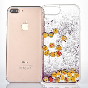 Purple Glitter Sand Emoji iPhone Case -  Lovely Dealz 