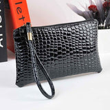 women's clutch bag PU leather Crocodile -  Lovely Dealz 