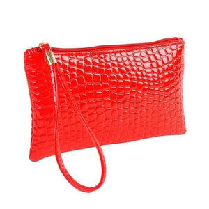 women's clutch bag PU leather Crocodile -  Lovely Dealz 