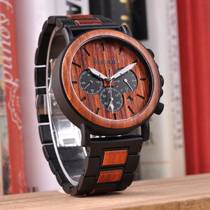 P09 Wood and Stainless Steel Watches -  Lovely Dealz 