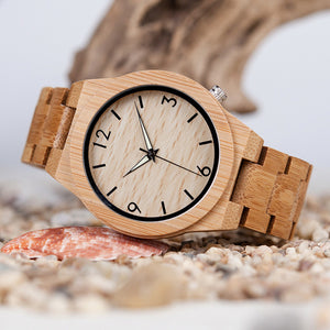 D27 Natural All Bamboo Wood Watches Top -  Lovely Dealz 