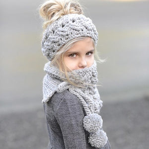 Baby Cap Winter Wool Knitted Handmade Hats Baby -  Lovely Dealz 