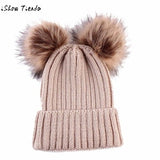 Baby Hats Newborn Cute Winter Knitting Solid Dual -  Lovely Dealz 