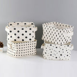 Cotton Linen Desktop Storage Basket Sundries -  Lovely Dealz 