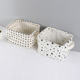 Cotton Linen Desktop Storage Basket Sundries -  Lovely Dealz 