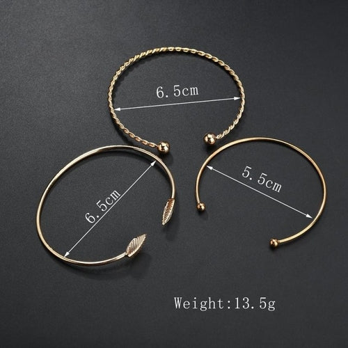 Fabulous 3pcs Women Bracelets Stainless Steel -  Lovely Dealz 