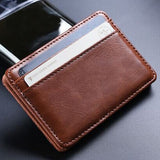Mini Leather unisex women men Wallet Wallet ID -  Lovely Dealz 