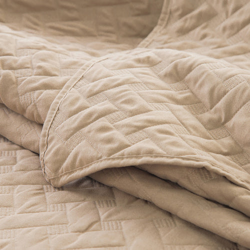 Camel color Quilt Set Bedspread Bed -  Lovely Dealz 