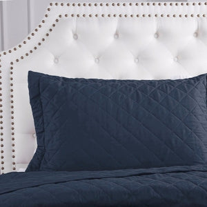 Quilt Set Diamond Pattern Bedspread Bed -  Lovely Dealz 