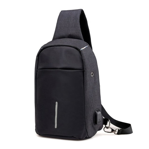 men Messenger Bags Rechargeable USB Anti-thief -  Lovely Dealz 