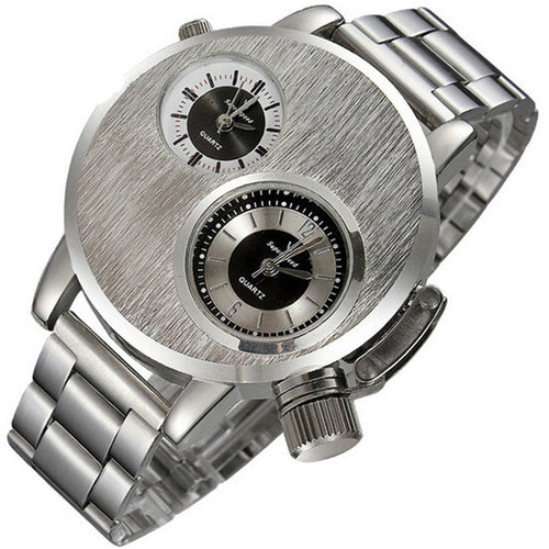 Fashion Mens Stainless Steel Date Military Sport -  Lovely Dealz 