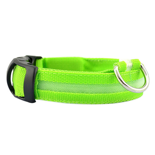 Safety Pet Collar For Lighted Up Nylon Solid LED -  Lovely Dealz 