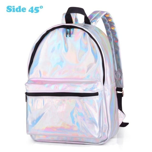School Backpack Female  Women Fashion Colour Laser -  Lovely Dealz 