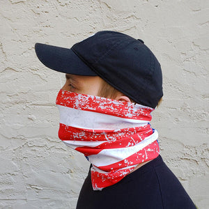 Distressed American Flag Neck Gaiter Mask cover