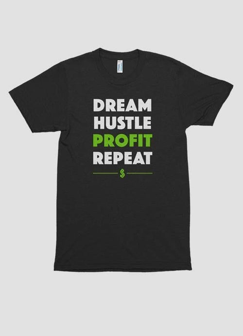 DREAM HUSTLE PROFIT Printed T-shirt -  Lovely Dealz 